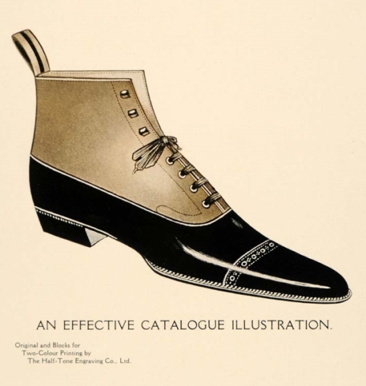 spat boot ad catalogue illustration half tone engraving company